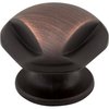 Jeffrey Alexander 1-5/16" Overall Length Brushed Oil Rubbed Bronze Chesapeake Cabinet Knob 915DBAC